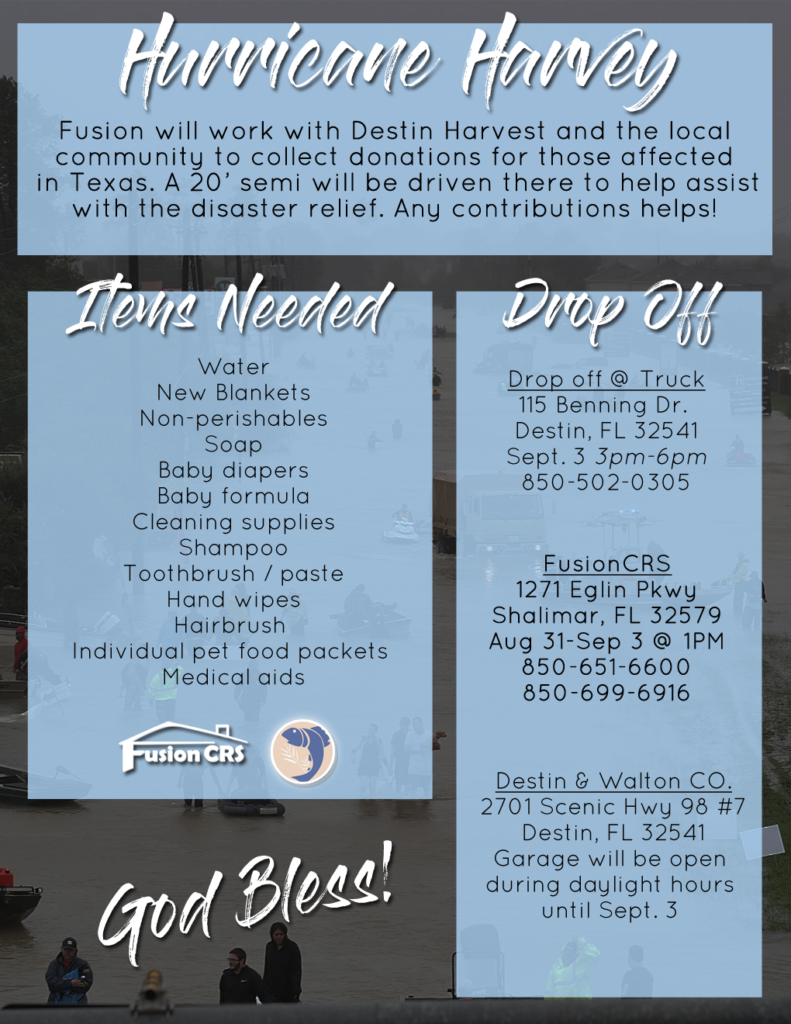 FusionCRS Helps Hurricane Harvey Victims