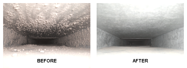 Air Duct Cleaning Before and After